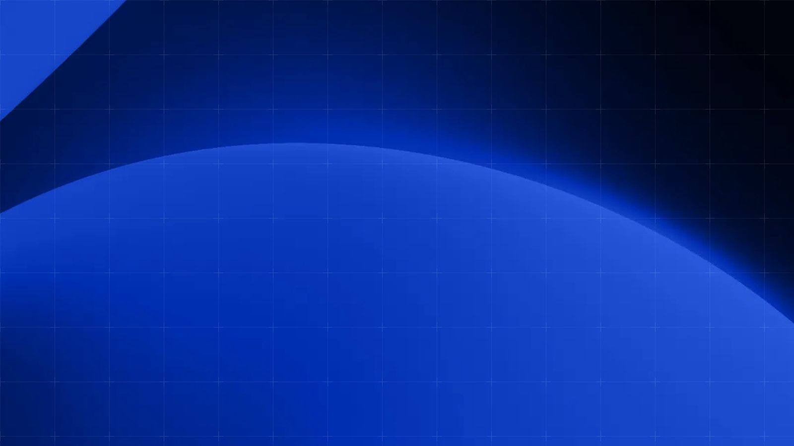 Blau leuchtende, fächerförmig auslaufende Flächen auf dunklem Grund, überlagert von einem feinen Rasterlinienmuster.