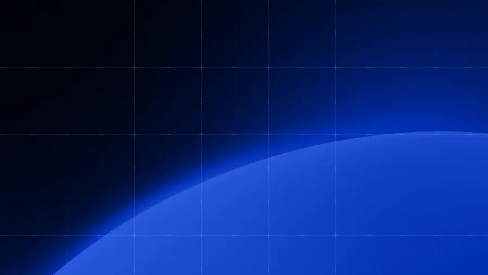 Geschwungene blaue Flächen vor dunklem Hintergrund mit einem feinen Rasternetz, die Website-Grafik von ReqPOOL.