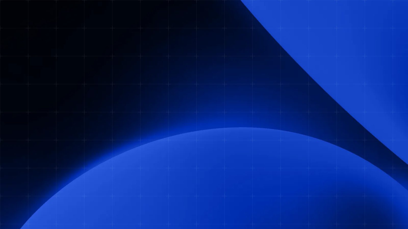 Glänzende blaue Ringe und Lichtbänder vor dunklem Hintergrund, überlagert von einem feinen Linienraster.